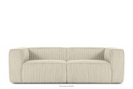 Großes cremefarbenes Sofa aus Kordstoff