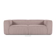 Großes rosa Sofa aus Kordstoff