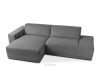 MUDI Wohnzimmer-Ecksofa links im Boho-Stil in beige grau - Foto 4