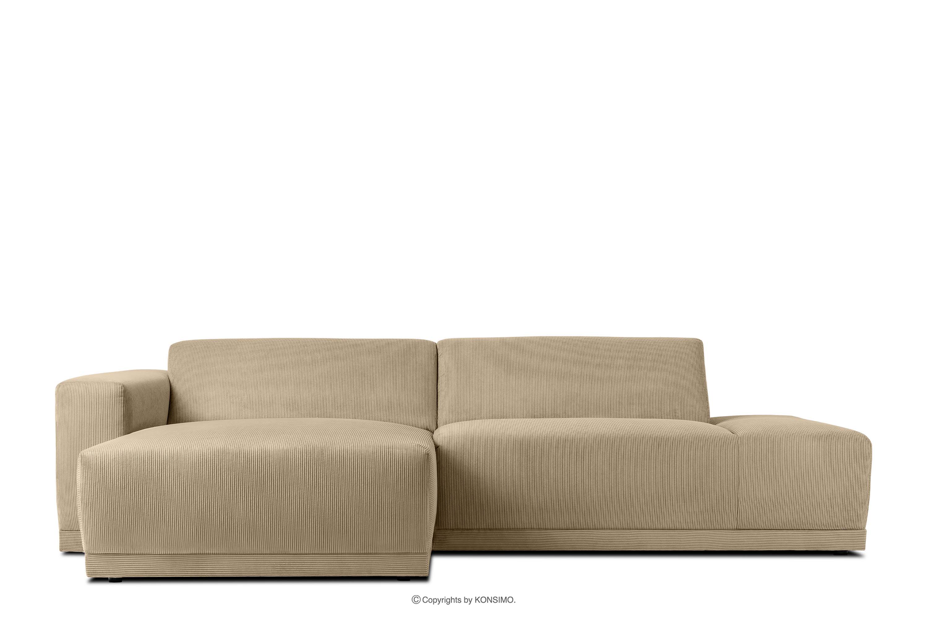 Lounge-Ecksofa links im Boho-Stil in beige