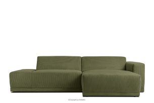 MUDI, https://konsimo.de/kollektion/mudi/ Wohnzimmer-Ecksofa rechts im Boho-Stil in khakigrün khaki - Foto