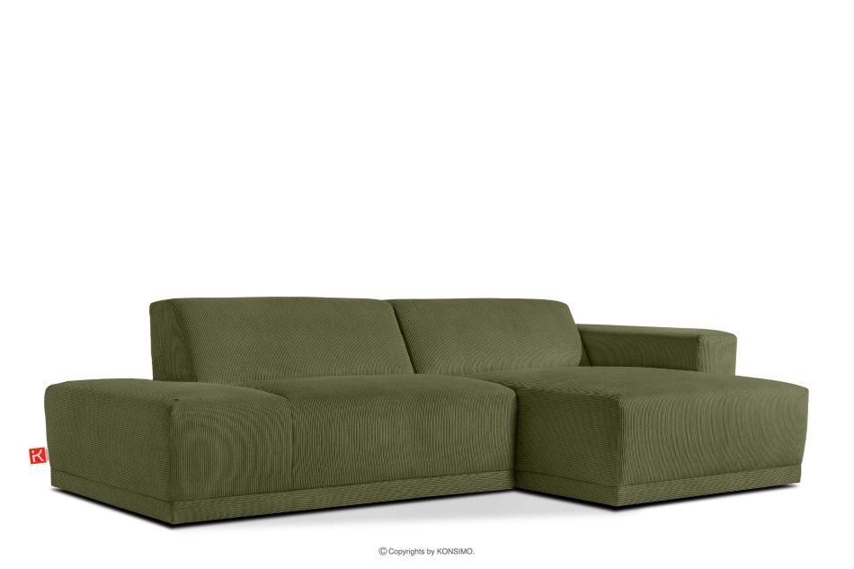 MUDI Wohnzimmer-Ecksofa rechts im Boho-Stil in khakigrün khaki - Foto 2