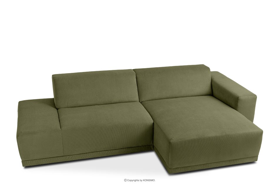 MUDI Wohnzimmer-Ecksofa rechts im Boho-Stil in khakigrün khaki - Foto 3