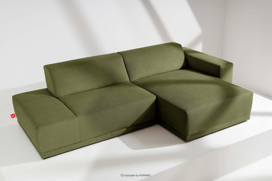 MUDI Wohnzimmer-Ecksofa rechts im Boho-Stil in khakigrün khaki - Foto 9