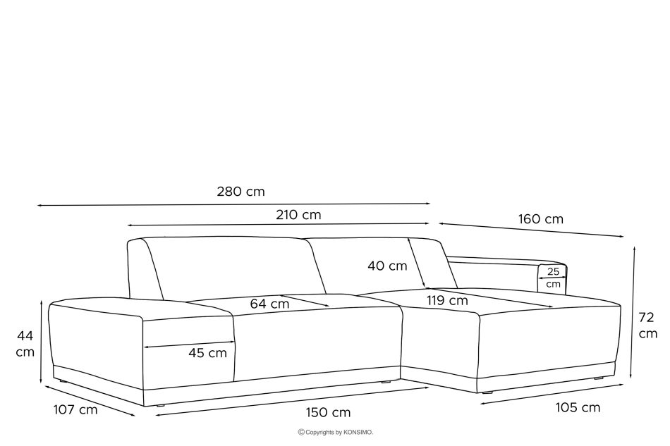 MUDI Wohnzimmer-Ecksofa rechts im Boho-Stil in braun braun - Foto 11