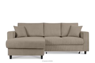 EGRET, https://konsimo.de/kollektion/egret/ Klappbares Ecksofa auf Beinen in Kordstoff beige links beige - Foto