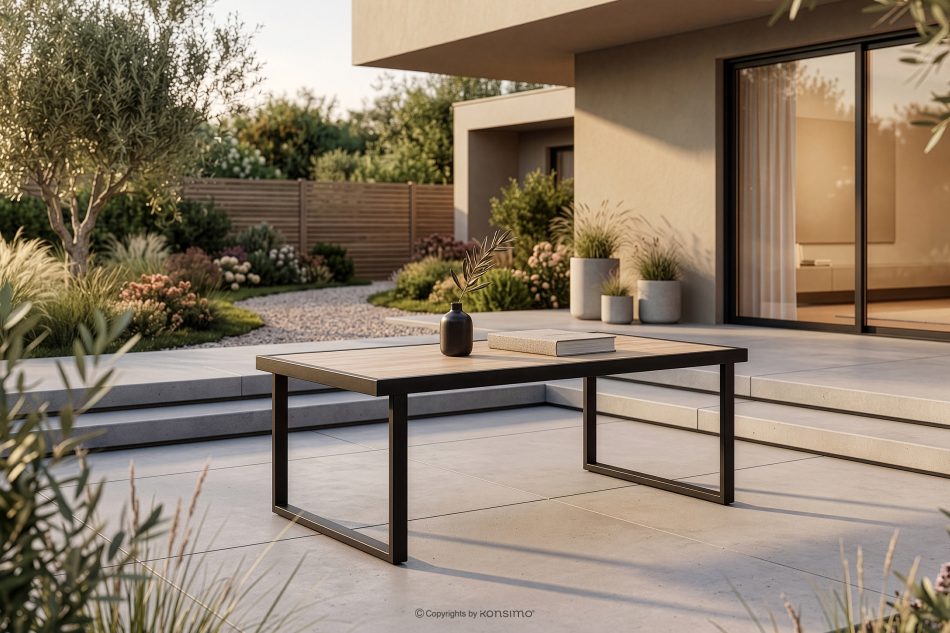 TRIBO Stahl-Gartenset im Industriestil für 4 Personen schwarz/beige - Foto 22