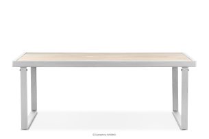 TRIBO, https://konsimo.de/kollektion/tribo/ Gartentisch aus Stahl Loft Style weiß weiß - Foto