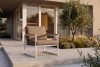 TRIBO Weißer Loft-Style-Gartensessel aus Stahl weiß/beige - Foto 2