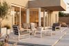 TRIBO Weißer Loft-Style-Gartensessel aus Stahl weiß/beige - Foto 11