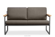 Zweisitzer-Gartensofa im Industriestil aus Stahl anthrazit