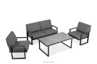 Terrassenmöbelset aus Stahl im Industriestil anthrazit