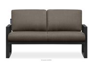 Gartensofa aus Stahl im Loftstil schwarz