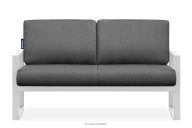 Gartensofa aus Stahl im Industriestil weiß