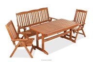 Gartenmöbelset aus massivem Kiefernholz für 5 Personen