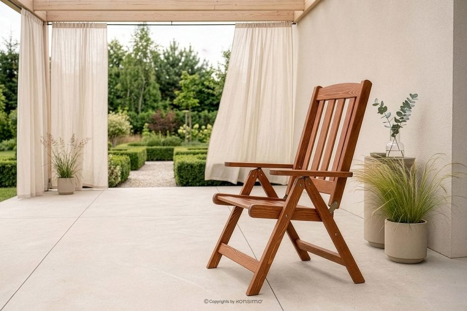 ALCES Gartenmöbelset aus massivem Kiefernholz für 5 Personen braun - Foto 30