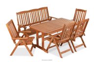 Gartenmöbelset aus Massivholz für 7 Personen