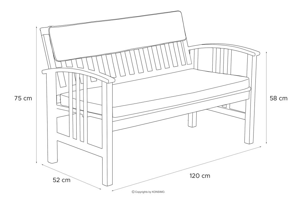 TIMIDUS Gartenmöbelset in Holz für 4 Personen braun - Foto 19
