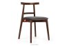 Vintage-Stuhl aus Velours-Stoff/Nussbaumholz medium grau