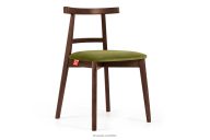Vintage-Stuhl oliv Velours nussbaum mittel