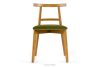 LILIO Vintage-Stuhl aus Velours-Stoff/hellem Eichenholz olivfarben oliv/hell Eiche - Foto 3