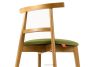 LILIO Vintage-Stuhl aus Velours-Stoff/hellem Eichenholz olivfarben oliv/hell Eiche - Foto 6