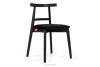 Vintage-Stuhl aus Velours-Stoff schwarz