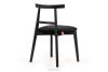 LILIO Vintage-Stuhl aus Velours-Stoff schwarz schwarz/schwarz - Foto 4