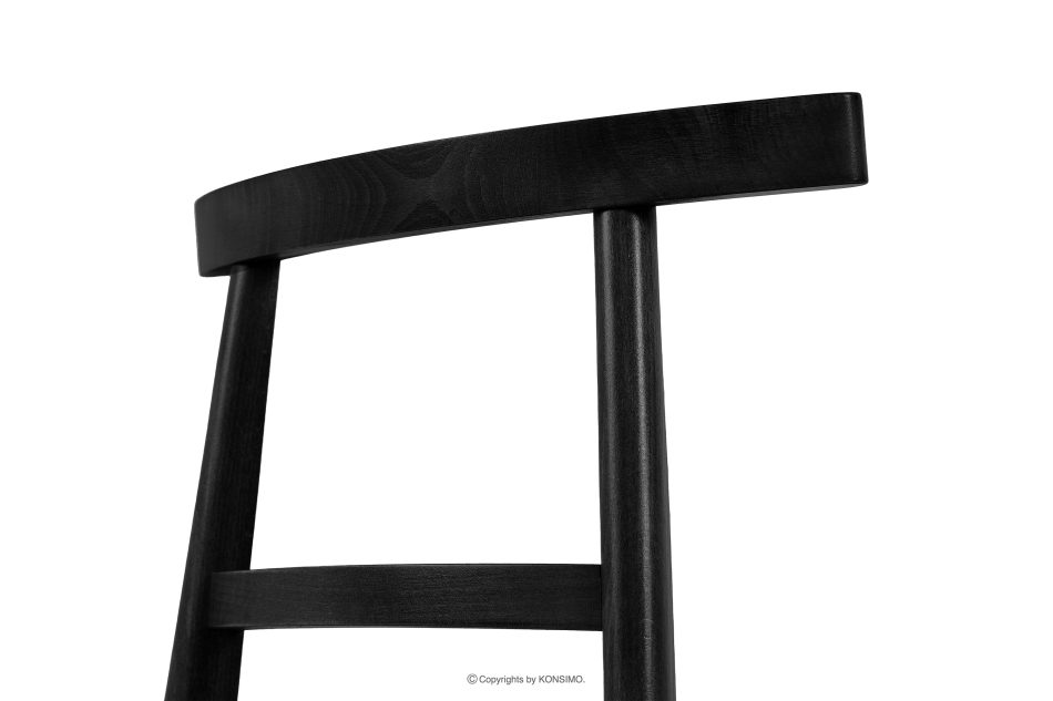 LILIO Vintage-Stuhl aus Velours-Stoff schwarz schwarz/schwarz - Foto 7