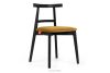 Vintage-Stuhl aus Velours-Stoff gelb