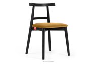 Vintage-Stuhl aus Velours-Stoff gelb