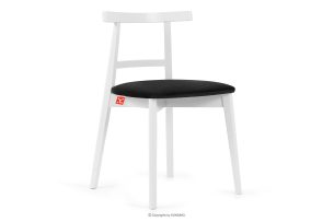 LILIO, https://konsimo.de/kollektion/lilio/ Vintage-Stuhl aus Velours-Stoff weiß/schwarz schwarz/weiß - Foto