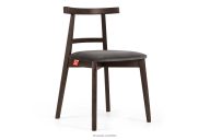 Vintage-Stuhl aus Velours-Stoff/dunkelem Nussbaumholz grau