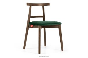 LILIO, https://konsimo.de/kollektion/lilio/ Vintage-Stuhl aus Velours-Stoff/Lefkas-Eichenholz dunkelgrün dunkelgrün/eiche lefkas - Foto
