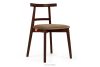 LILIO Vintage-Stuhl aus Samt-Stoff/Mahagoniholz beigefarben beige/mahagoni - Foto 1