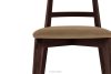 LILIO Vintage-Stuhl aus Samt-Stoff/Mahagoniholz beigefarben beige/mahagoni - Foto 5