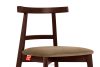 LILIO Vintage-Stuhl aus Samt-Stoff/Mahagoniholz beigefarben beige/mahagoni - Foto 6