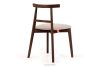 LILIO Vintage-Stuhl aus Velours-Stoff/Nussbaumholz medium (2 Stk.) cremefarben creme/mittlere Nuss - Foto 5
