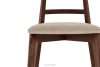 LILIO Vintage-Stuhl aus Velours-Stoff/Nussbaumholz medium (2 Stk.) cremefarben creme/mittlere Nuss - Foto 6