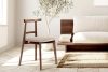 LILIO Vintage-Stuhl aus Velours-Stoff/Nussbaumholz medium (2 Stk.) cremefarben creme/mittlere Nuss - Foto 10