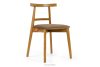 LILIO Vintage-Stuhl aus Samt-Stoff/hellem Eichenholz (2 Stk.) beigefarben beige/hell Eiche - Foto 4