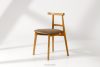 LILIO Vintage-Stuhl aus Samt-Stoff/hellem Eichenholz (2 Stk.) beigefarben beige/hell Eiche - Foto 2