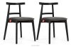 Vintage-Stuhl aus Velours-Stoff (2 Stk.) grau