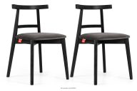 Vintage-Stuhl aus Velours-Stoff (2 Stk.) grau