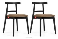 Vintage-Stuhl aus Velours-Stoff (2 Stk.)  beigefarben
