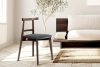 LILIO Vintage-Stuhl aus Velours-Stoff/dunkelem Nussbaumholz (2 Stk.) graphitfarben graphit/dunkle Walnuss - Foto 10