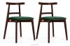 Vintage-Stuhl aus Velours-Stoff/Mahagoniholz (2 Stk.) dunkelgrün