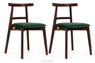 Vintage-Stuhl aus Velours-Stoff/Mahagoniholz (2 Stk.) dunkelgrün