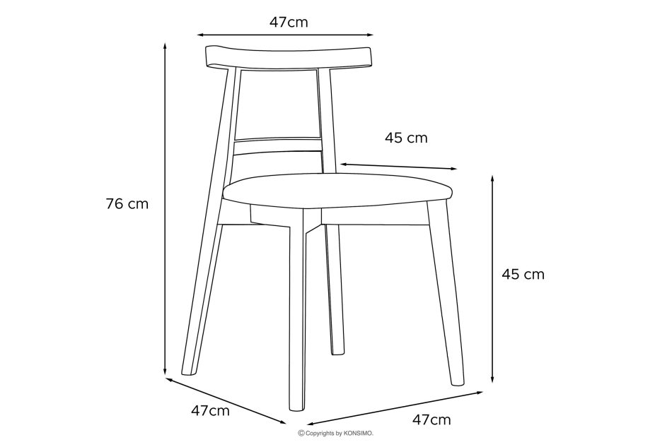 LILIO Vintage-Stuhl aus Velours-Stoff/Lefkas-Eiche (2 Stk.) dunkelgrün dunkelgrün/eiche lefkas - Foto 10