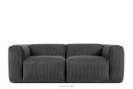 Modulares 2-Sitzer-Sofa aus grauem Kordstoff